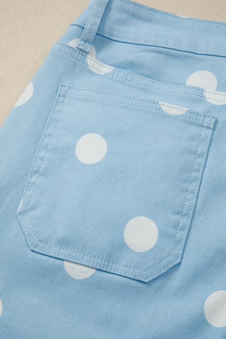 Raw Hem Polka Dot Shift Jeans