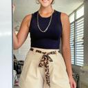  Chic Leopard Contrast Belted Shorts | S-XL
