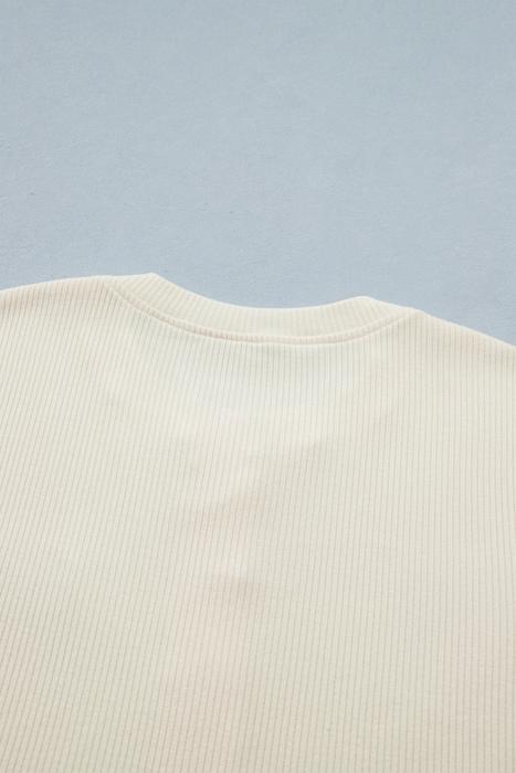 Ribbed Denim Patch Shirt | S-XL