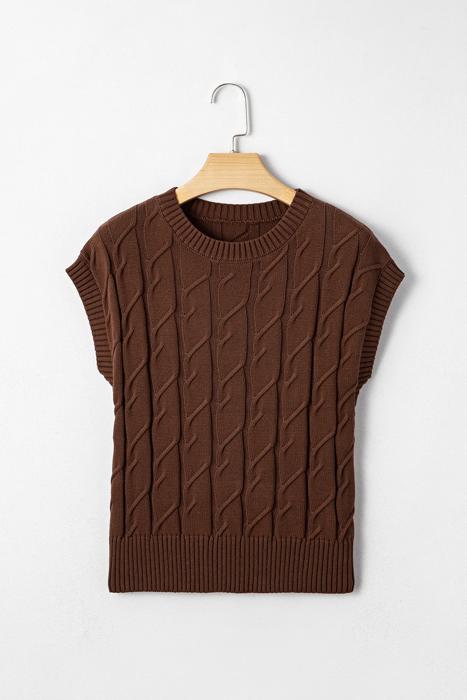 Soft Texture Crew Neck Shor Sleeve Sweater | S-XL