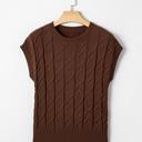  Soft Texture Crew Neck Shor Sleeve Sweater | S-XL