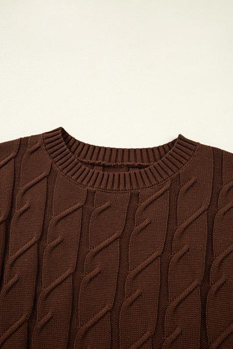 Soft Texture Crew Neck Shor Sleeve Sweater | S-XL