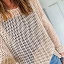  Crochet Open-Knit Sweater Top | S-XL