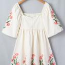  Boho Floral Print Puff Sleeve Dress | S-XL