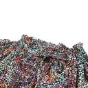  Vibrant Floral Tie V-Neck Blouse | Free Shipping