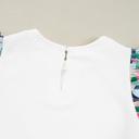 Textured Knit Abstract Print Tiered Sleeve Top | S-XL