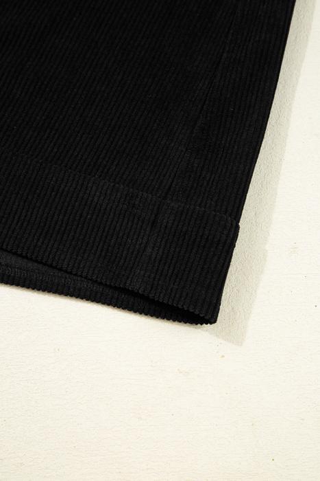 Corduroy Patched Pocket Mini Dress | S-XL