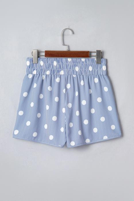 Polka Dot Print High Waisted Shorts | S-XL