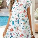  Country Chic Western Print Mini Dress | S-XL