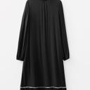  Collared V-Neck Leopard Trim Maxi Dress | S-XL