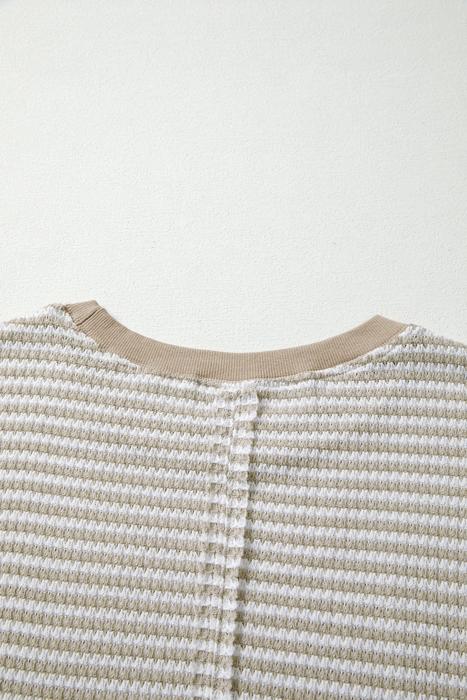 Striped Oversized Drop Shoulder Top | S-XL