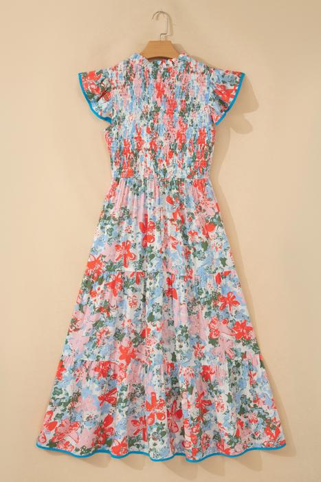 Meadow Bloom Flutter Sleeve Dress | S-XL