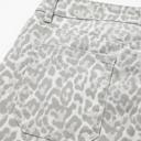  High Waisted Leopard Wide Leg Jeans