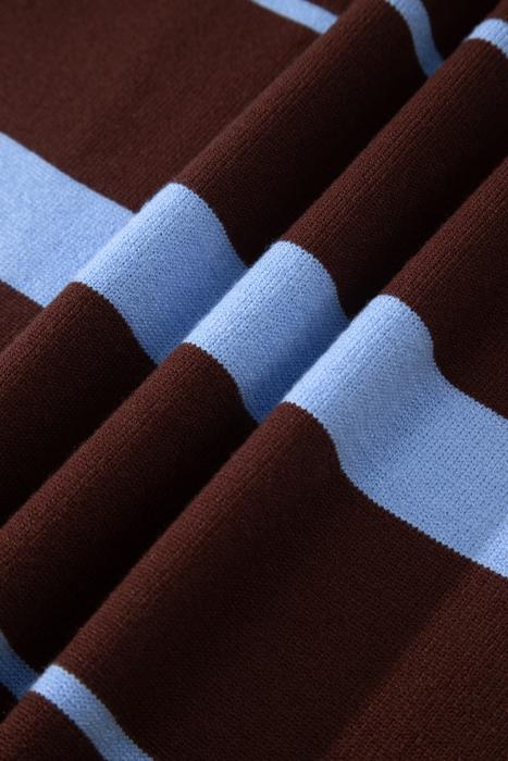 Classic Striped Short Sleeve Knit Top | S-XL