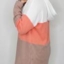  Ribbed Colorblock Hooded Pullover | S-XL