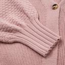  Celeste Texture Knit Button V Neck Cardigan | S-XL