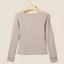  Lace Charm Ribbed Long Sleeve Top | S-XL
