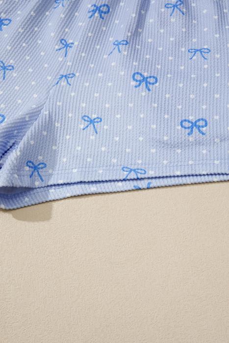 Heart Bow Print Loose Short Set | S-XL