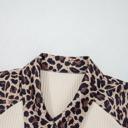  Ribbed Leopard Patchwork Button Shirt | S-XL