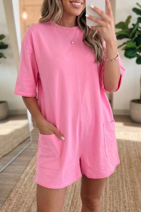 Relaxed Fit Pocketed Romper | S-XL