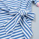  Nautical Stripe Tie Mini T-Shirt Dress | S-XL