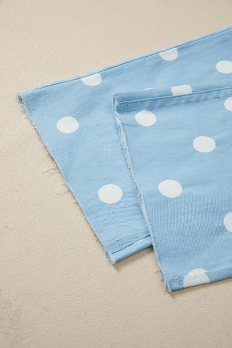 Raw Hem Polka Dot Shift Jeans