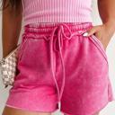  Mineral Washed Elastic Waist Shorts | S-XL