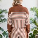  Stripe Patchwork Pullover & Shorts Set | S-XL