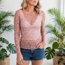  Vintage Floral Print Sheer Long Sleeve Top | S-XL