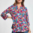 Small Blue-Pink Dear Scarlett Wrinkle-Free Luxury Lizzy Blouse | 3 Styles