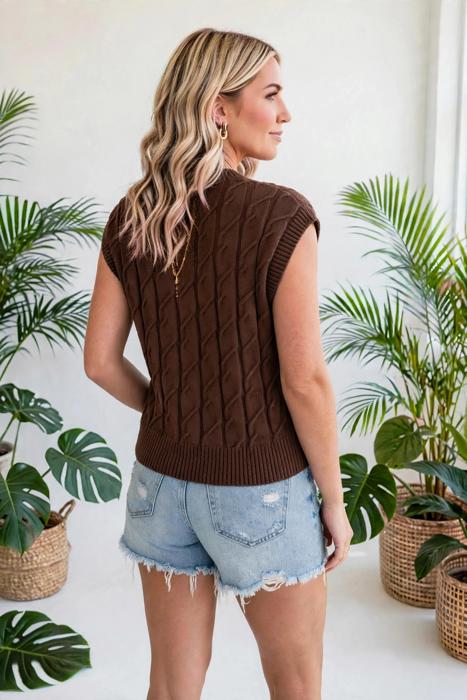 Soft Texture Crew Neck Shor Sleeve Sweater | S-XL