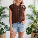  Soft Texture Crew Neck Shor Sleeve Sweater | S-XL