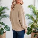  Mineral Wash Bow Patchwork Pullover Sweatshirt | S-XL
