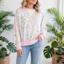  Floral Twist Trim Long Sleeve Top | S-XL