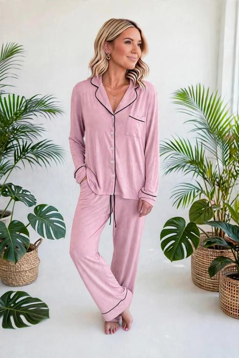 Colorblock Patchwork Long Sleeve Lounge Set | S-XL