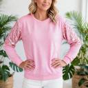  Sequin Round Neck Pullover Top | S-XL
