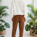  Cozy Season Babe Elastic Waist Corduroy Pants with Pockets | S-XL