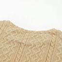  Textured Puffy Sleeve Knit Sweater
