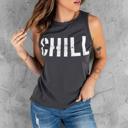  CHILL Letter Print Summer Tank | S-XL
