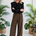  Leopard Print High-Waisted Corduroy Pants | S-XL