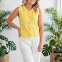  Solid Knit Sweater Vest with Front Pockets | S-XL
