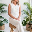  Solid Knit Sweater Vest with Front Pockets | S-XL