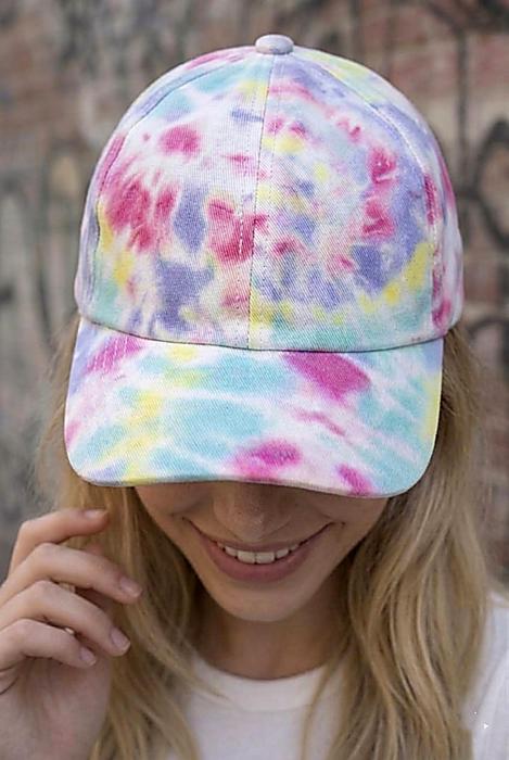 Tie-Dye Cotton Baseball Cap | Free Shipping