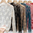  Autumn Bloom Sheer Lace Top | S-L