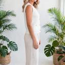  Solid Knit Sweater Vest with Front Pockets | S-XL