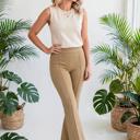  High-Waisted Regular Fit Full-Length Pants | S-XL