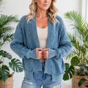  Mineral Wash Patchwork Open Knit Cardigan | S-XL