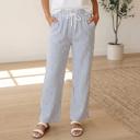  Stripe Print Drawstring Waist Ankle Pants | S-XL