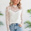  Floral Lace Mesh Long Sleeve Top | S-XL