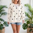  Polka Dot Loose-Fit Long Sleeve Top | S-XL